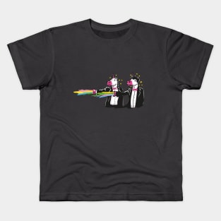 Pulp Fiction Unicorns With Rainbows Kids T-Shirt